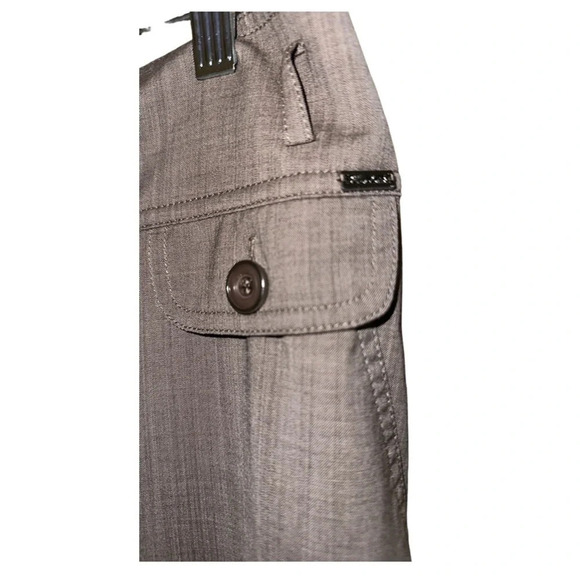 St. John Taupe Wool Blend Wide Leg Pants Size 10 - Picture 4 of 8